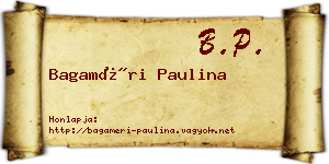 Bagaméri Paulina névjegykártya